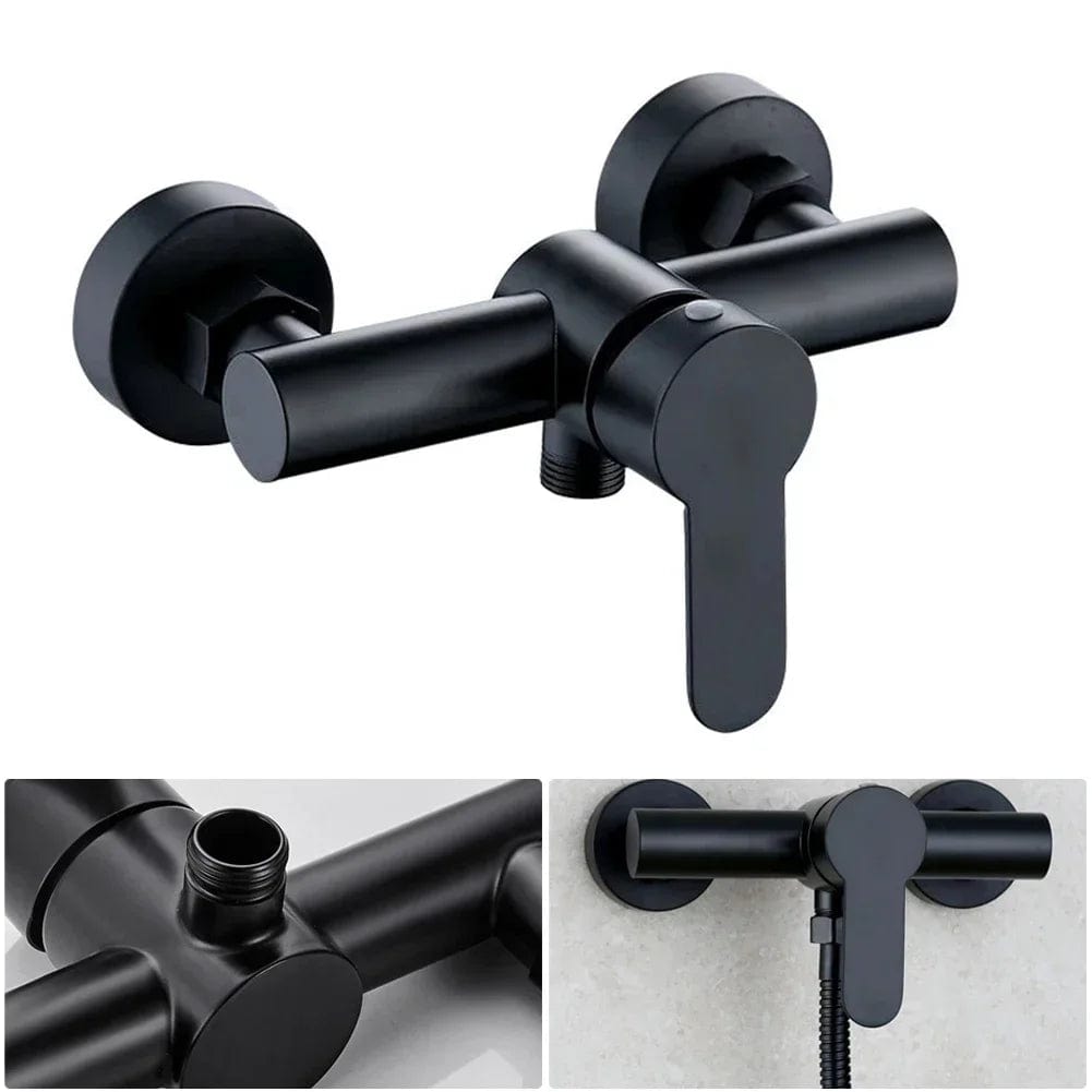 Robinet de Douche - Design Noir Mat Moderne Noir